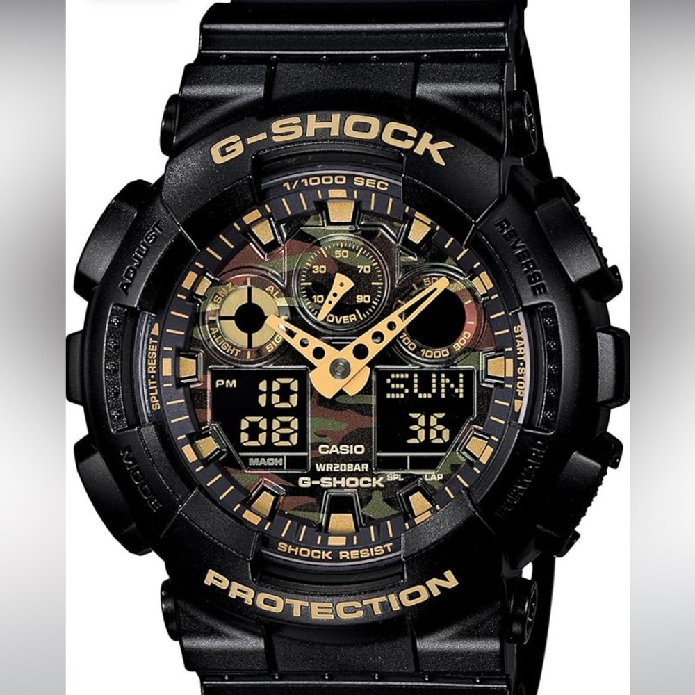 Men’s Casio G Shock Camouflage Watch Ga 100